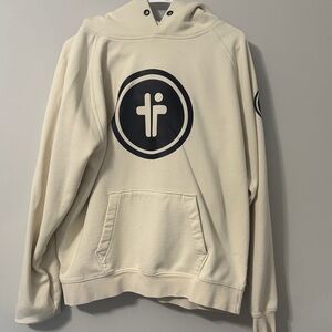 Cream Hoodie with Logo